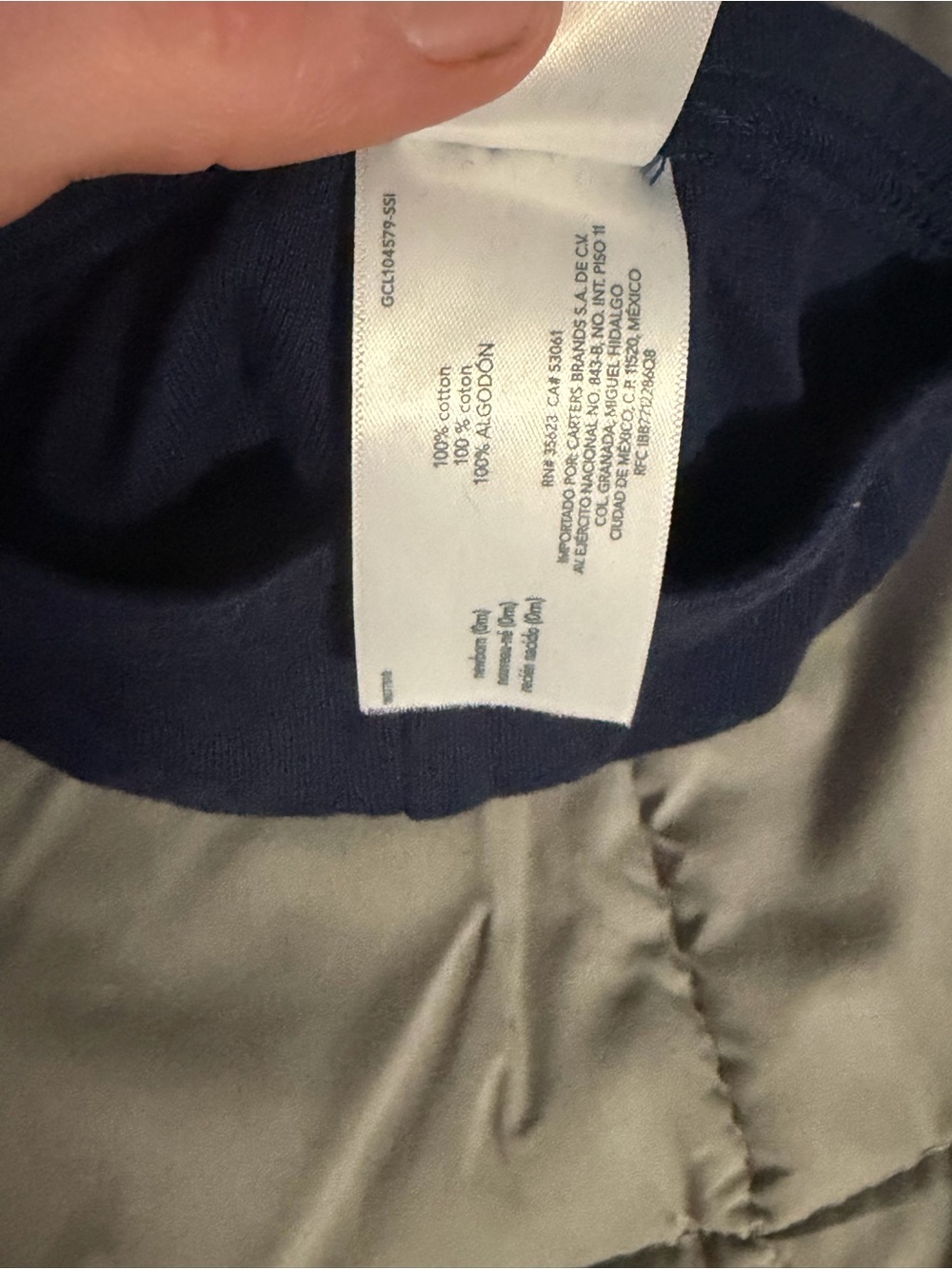 Lot of 2 Carter's Newborn Baby Pants Gray & Navy Pull-On Cotton Knit NB - Picture 5 of 9